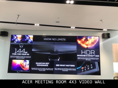 Acer meeting Room 4x3 video wall