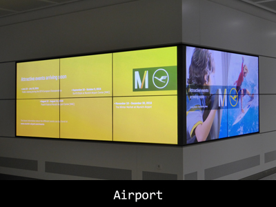 PC Vision 8K video wall in Munich Aiport